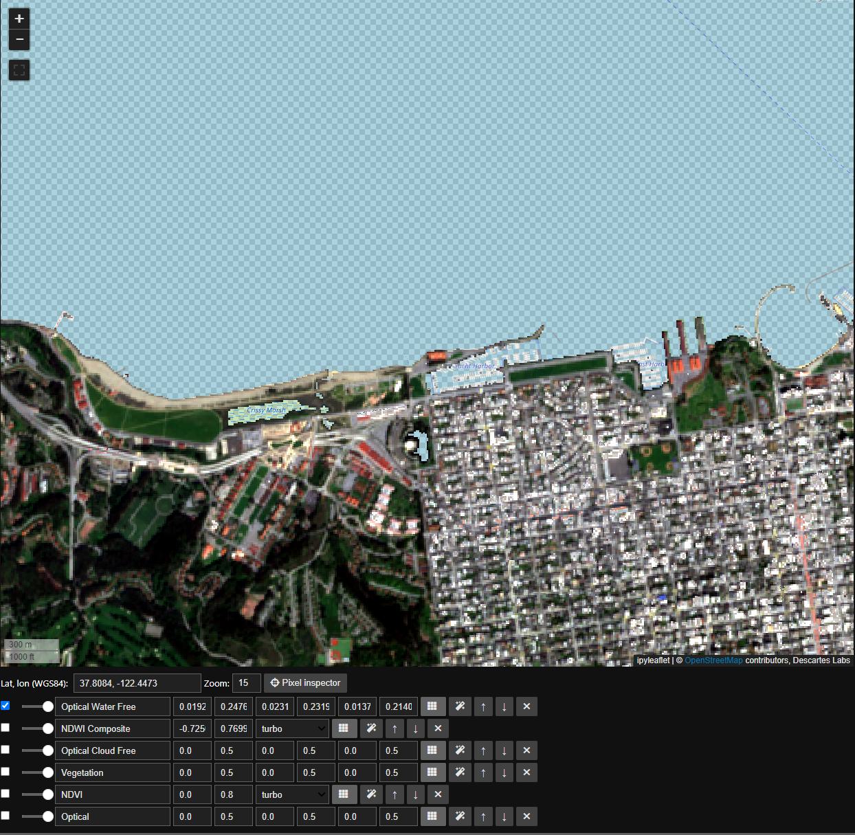 Sentinel-2 Water Mask in San Fransisco